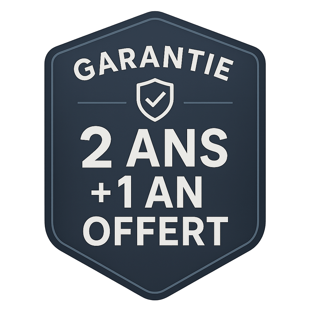 Garantie 2 ans + 1 an offert